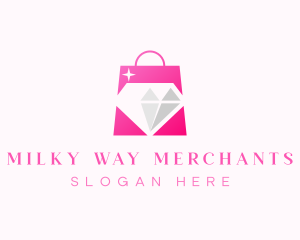 Diamond Jewelry Shopping Bag logo design