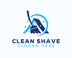 House Cleaning Broom logo design