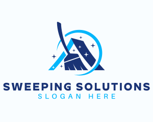 House Cleaning Broom logo design