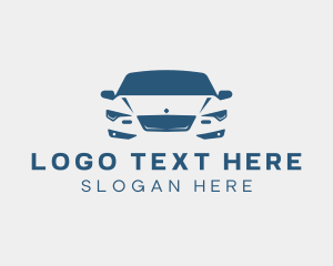 Sedan - Blue Sedan Vehicle logo design