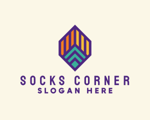Geometric Retro Hexagon logo