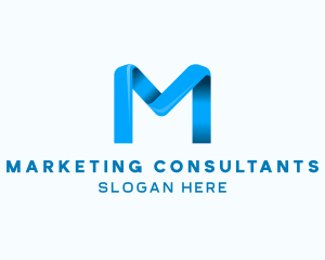 Business Marketing Letter M logo design