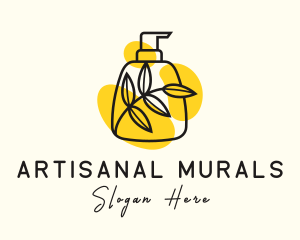 Natural Lotion Bottle logo design