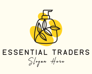 Natural Lotion Bottle logo design