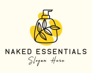 Natural Lotion Bottle logo design