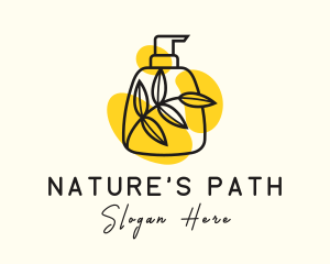 Natural Lotion Bottle logo design