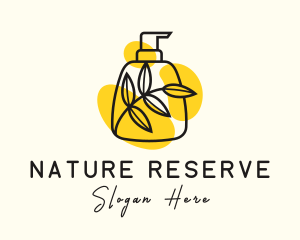 Natural Lotion Bottle logo design