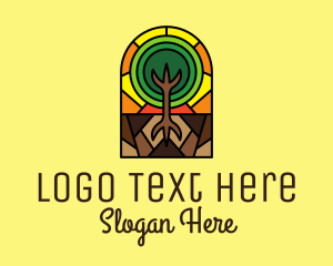 Stained Glass Tree Planting logo