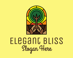 Stained Glass Tree Planting logo