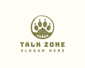 Wildlife Paw Print Outdoor Logo