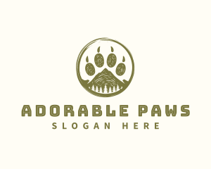 Wildlife Paw Print Outdoor logo design