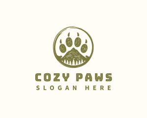 Wildlife Paw Print Outdoor logo design