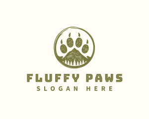 Wildlife Paw Print Outdoor logo design