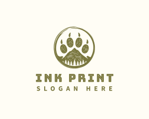 Wildlife Paw Print Outdoor logo design