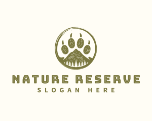 Wildlife Paw Print Outdoor logo design