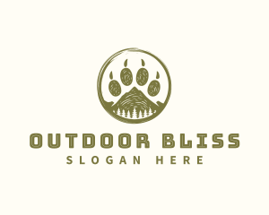 Wildlife Paw Print Outdoor logo design