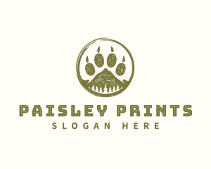 Wildlife Paw Print Outdoor logo design