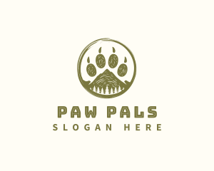 Wildlife Paw Print Outdoor logo design