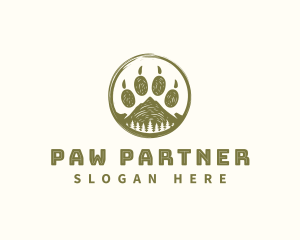 Wildlife Paw Print Outdoor logo design