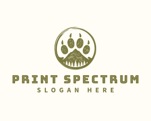 Wildlife Paw Print Outdoor logo design