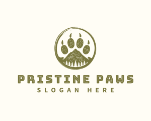 Wildlife Paw Print Outdoor logo design