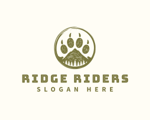 Wildlife Paw Print Outdoor logo design