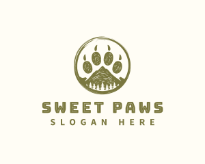 Wildlife Paw Print Outdoor logo design