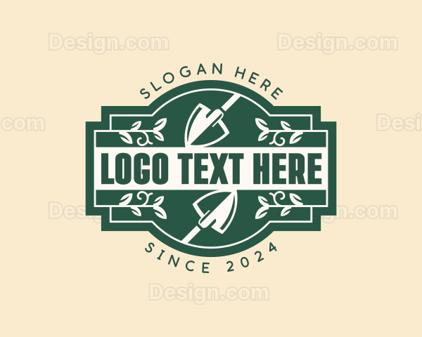 Garden Landscaping Shovel Logo