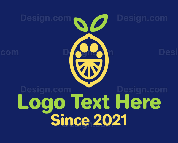 Lemon Fruit Slice Logo