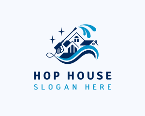 Pressure Washer House logo design