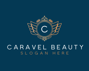 Wings Crest Luxury logo design