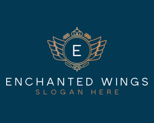 Wings Crest Luxury logo design