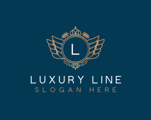 Wings Crest Luxury logo design