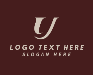 Luxe Italic Letter U logo