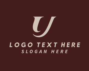 Luxe Italic Letter U Logo