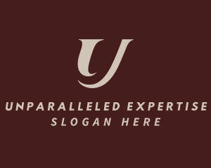 Luxe Italic Letter U logo design