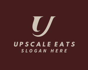 Luxe Italic Letter U logo design