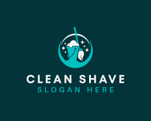 Mop Janitorial Cleaning logo design