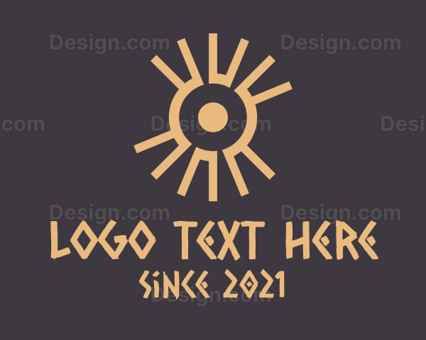 Aztec Eye Symbol Logo