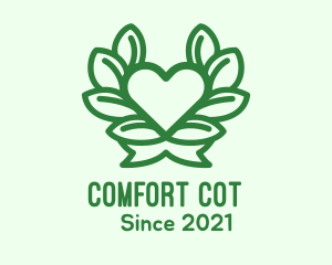 Organic Heart Plant logo design