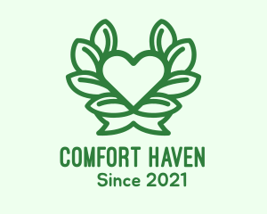 Organic Heart Plant logo design