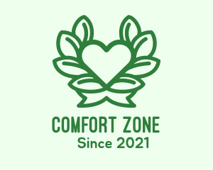 Organic Heart Plant logo design