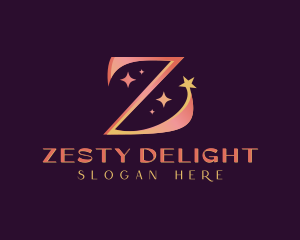 Sparkle Fashion Letter Z logo design