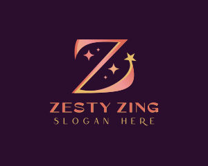 Sparkle Fashion Letter Z logo design