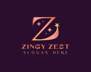 Sparkle Fashion Letter Z logo design