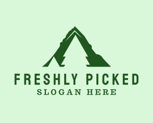 Green Pine Mountain Peak logo design