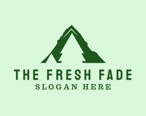 Green Pine Mountain Peak logo design