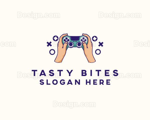 Hand Video Game Controller Logo