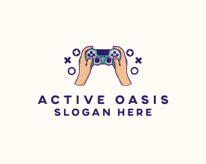 Hand Video Game Controller logo design