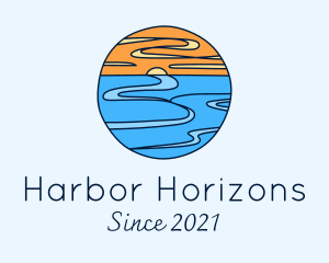 Tropical Ocean Horizon logo design